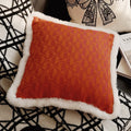 French Retro Waist Cushion Cover 45x45 Bow Embroidery Black and White Striped Throw Pillow Case Living Room Bed Sofa Home Decor