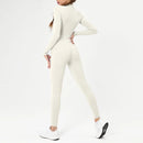 Winter Outfit Set Fleece Yoga Jumpsuits for Women Bodysuit Longsleeve Sport Overall Fitness One-Piece Suit Gym Workout Tracksuit