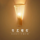 Modern Chinese Handwoven Creative Bamboo Art Wall Lamp Bamboo Art Modern Simple Bedroom Bedside Wall Lamp Aisle Bamboo Wall Lamp