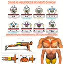 Conjunto de prancha de flexão portátil multifuncional com barra dobrável para exercicio
