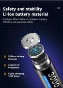 CITYORK 1.5V AA Li ion Rechargeable Battery 3000mWh 1.5 V AA Lithium ion Rechargeable Batteries With1.5V AA AAA Battery Charger