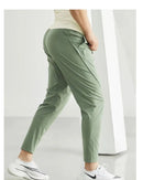 Ice Silk Sports Pants Leisure Sports Summer Running Fitness Pants Light and Thin Elastic Quick Drying Jogging Crop Pants