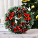 30CM Christmas Decoration Garland Front Door Window Decoration Christmas Wreath Pendant Ornament Navidad New Year Party Supplies