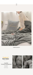 Coral Fleece Blankets For Beds 300gsm Spring Summer Soft Fluffy Faux Fur Mink Throw Solid Sofa Cover Bedspread Plaid Blankets