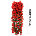 90/80CM Artificial Violet Hanging Flower Vines Plastic Fake Flowers Wall Decor Plants Garland for Wedding Home Garden Decoration