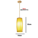 Japanese Bamboo Chandelier Chinese Style Rattan Woven Hanging Light Ceiling Lamp for Home Cafe Bar Decorate Restaurant Lighting