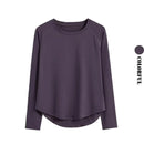 DRUR Long Sleeve Gym Top Women Breathable Quick Dry Workout Tshirt Loose Fit Running Tee Yoga Clothing Sportswear Activewear New