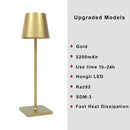 Hotel Cordless Usb Rechargeable Table Lamp Poldina Waterproof Touch Switch Table Lamps for Bedroom Hotel Living Room Restaurant