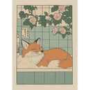 Japanese Bathroom Art Poster Cute Animals in Bathtub Canvas Printed Decorative Painting, Used for Bathroom Decoration, Frameless