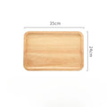 Japanese-Style Wooden Tray Oak Afternoon Tea Dessert Plate Pastry Wooden Dish Kitchen Storage Tray