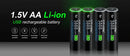 CITYORK 1.5V AA Li ion Rechargeable Battery 3000mWh 1.5 V AA Lithium ion Rechargeable Batteries With1.5V AA AAA Battery Charger