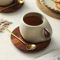 Ceramic Coffee Cups and Saucers Simple Water Cup 220ml Breakfast Milk Oat Drink Mug Exquisite Afternoon Tea Coffee Cup Birthday