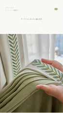 Japanese Minimalism Luxury Chenille Curtians for Living Dining Room Bedroom High-end Embroidery Shading Cortinas Customize