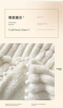 Tuscan Faux Rabbit Fur Warm Weighted Blankets for Bed Luxury Faux Lamb's Wool Double Blanket Soft Fluffy Warmth Double Blanket