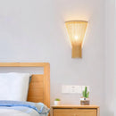Modern Chinese Handwoven Creative Bamboo Art Wall Lamp Bamboo Art Modern Simple Bedroom Bedside Wall Lamp Aisle Bamboo Wall Lamp