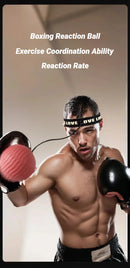 MMA Boxing Speed Ball Head-Mounted Pu Punch Sanda Training Hand Eye Reaction Home Sandbag Fitness Equipment Gym Muay Thai