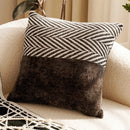 French Retro Waist Cushion Cover 45x45 Bow Embroidery Black and White Striped Throw Pillow Case Living Room Bed Sofa Home Decor