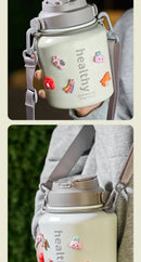 Stainless Steel Vacuum Flask, Outdoor Portable Keeps Cold and Heat, Thermal Bottles, Drinkware