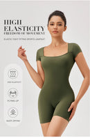 Women Summer Gym Workout jumpsuit One-Piece Short Yoga Clothes Push Up Workout Clothes Fitness Sports Bodysuit Yoga Suit