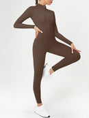 Winter Outfit Set Fleece Yoga Jumpsuits for Women Bodysuit Longsleeve Sport Overall Fitness One-Piece Suit Gym Workout Tracksuit