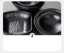Modern Dinner Set Plates and Dishes Not Easily Broken Melamine Plate Black Cutlery Soy Sauce Dish Kitchen Hotel Tableware