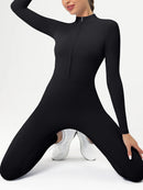 Winter Outfit Set Fleece Yoga Jumpsuits for Women Bodysuit Longsleeve Sport Overall Fitness One-Piece Suit Gym Workout Tracksuit