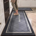 Kitchen Carpet Waterproof Floor Mat Pvc Leather Oil-proof Foot Mats Non-slip Long Carpets British Style Home Decor Rugs 주방러그