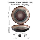 9-inch Irregular Ceramic Dishes Vintage Pasta Dish Ceramic Dishes Household Salad Plate Kitchen Soup Plate Ceramic Dishes