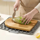 Silicone Dish Drying Mat for Kitchen Counter,Fast Drainage Design Heat Resistant, Non-Slip ,Dishwasher Safe pace-saving storage