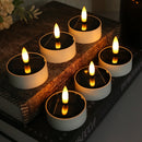 12/24PC Waterproof Solar Candles Candle Tea light Flickering Flameless Candles Electronic Solar LED Nightlight Garden Solar Lamp