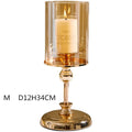 European style glass candle holder decoration light luxury home romantic candlelight dinner decoration