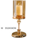 European style glass candle holder decoration light luxury home romantic candlelight dinner decoration