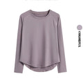 DRUR Long Sleeve Gym Top Women Breathable Quick Dry Workout Tshirt Loose Fit Running Tee Yoga Clothing Sportswear Activewear New