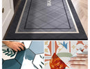 Kitchen Carpet Waterproof Floor Mat Pvc Leather Oil-proof Foot Mats Non-slip Long Carpets British Style Home Decor Rugs 주방러그