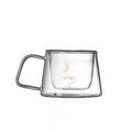 200ml Transparent Double Wall Glass Coffee Mug with Handle Heat-resistant Espresso Cup Latte Cappuccino Tea Water Cup Breakfast