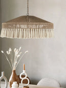 Nordic LED Chandelier Chandelier With Tassels For Bedroom Living Room Kitchen Shop Handmade Rustic Pendant Lamps