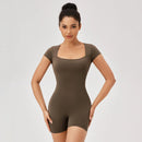 Women Summer Gym Workout jumpsuit One-Piece Short Yoga Clothes Push Up Workout Clothes Fitness Sports Bodysuit Yoga Suit