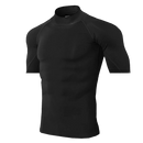 Camiseta Esportiva Masculina de Verão – Secagem Rápida, Alta Elasticidade, Respirável e Gola Alta