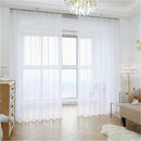 Home Decor White Tulle Sheer Curtains for Living Room Bedroom Dining Decor Window Semi Shading Treatment Voile Drape Luxury Door
