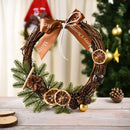 30CM Christmas Decoration Garland Front Door Window Decoration Christmas Wreath Pendant Ornament Navidad New Year Party Supplies