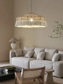 Nordic LED Chandelier Chandelier With Tassels For Bedroom Living Room Kitchen Shop Handmade Rustic Pendant Lamps