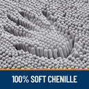 HAPIHAPPY New Chenille Bathroom Rug Mat Extra Soft Thick Absorbent Shaggy Bath Mats Non-Slip Machine Wash Dry Plush Bath Rugs