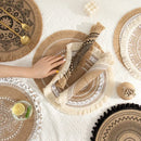 Round Placemat Table Non-Slip Jute Mats for Dining Table Decoration Accessories Kitchen Placemats Coffee Coasters Party Dinner