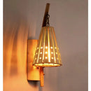 Modern Minimalist Fixture Bedside Decorative Hollow Idyllic Kitchen Wood Single Head Wall Lamp