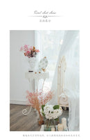 French Style Side Tables White Lace Sofa End Tables for Living Room Bedside Flower Stand Minimalist Balcony Plant Display Rack
