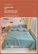 Home Textiles Flannel Blanket Air Conditioning Blanket Thin Spring Summer Fleece Blanket Office Nap  Blanket Multi-size Optional