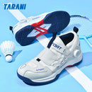 Lightweight Breathable Badminton Shoes Tennis Shoes for Men Women with Rotating Buckle Shock Absorption Non-Slip Sports Shoes
