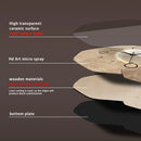 Modern Simple Silent Wall Clock, Moon Design - Quartz Movement, Wooden Material, for Bedroom, Living Room or Office Decoration