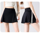 BIVIGAOS Summer Double Stripe Sport Tennis Short Skirts Women Fake Two Piece Stretch Running Fitness Golf A-line Yoga Mini Skirt