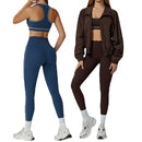 Yoga Clothes Set 2/3PCS Sportswear Gym Outfits Women Sports Set High Waist Leggings Fitness Suit Running Bra Workout Tracksuit
